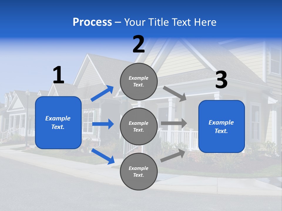 Exterior Suburban Home PowerPoint Template