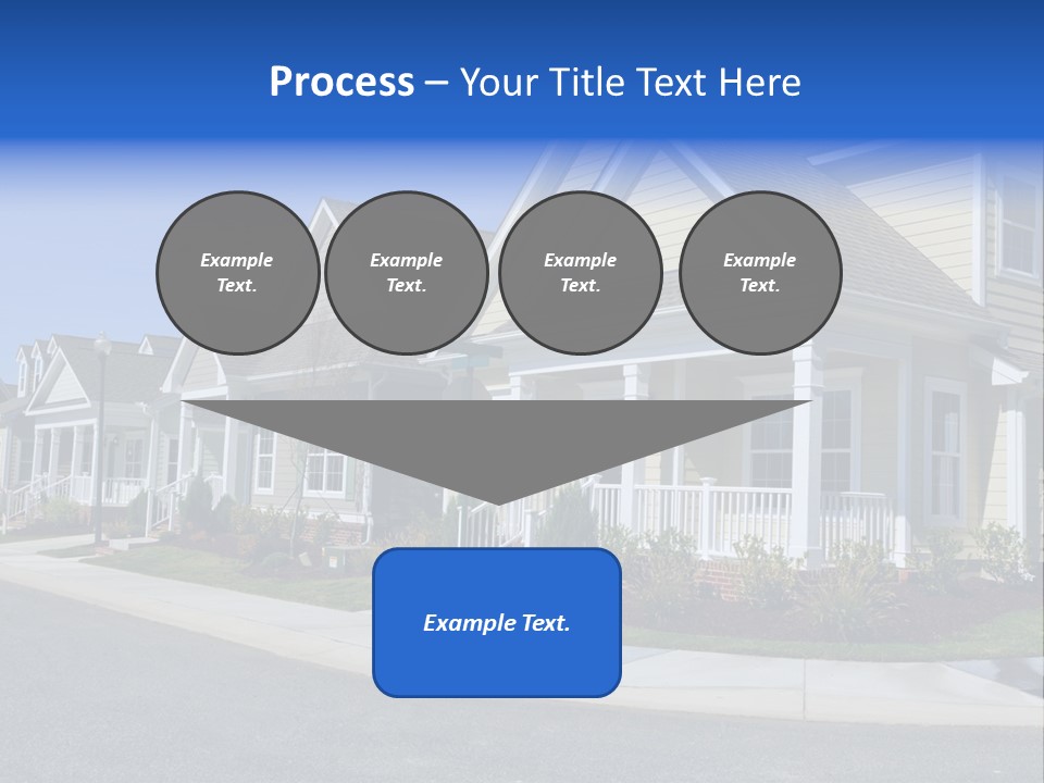Exterior Suburban Home PowerPoint Template