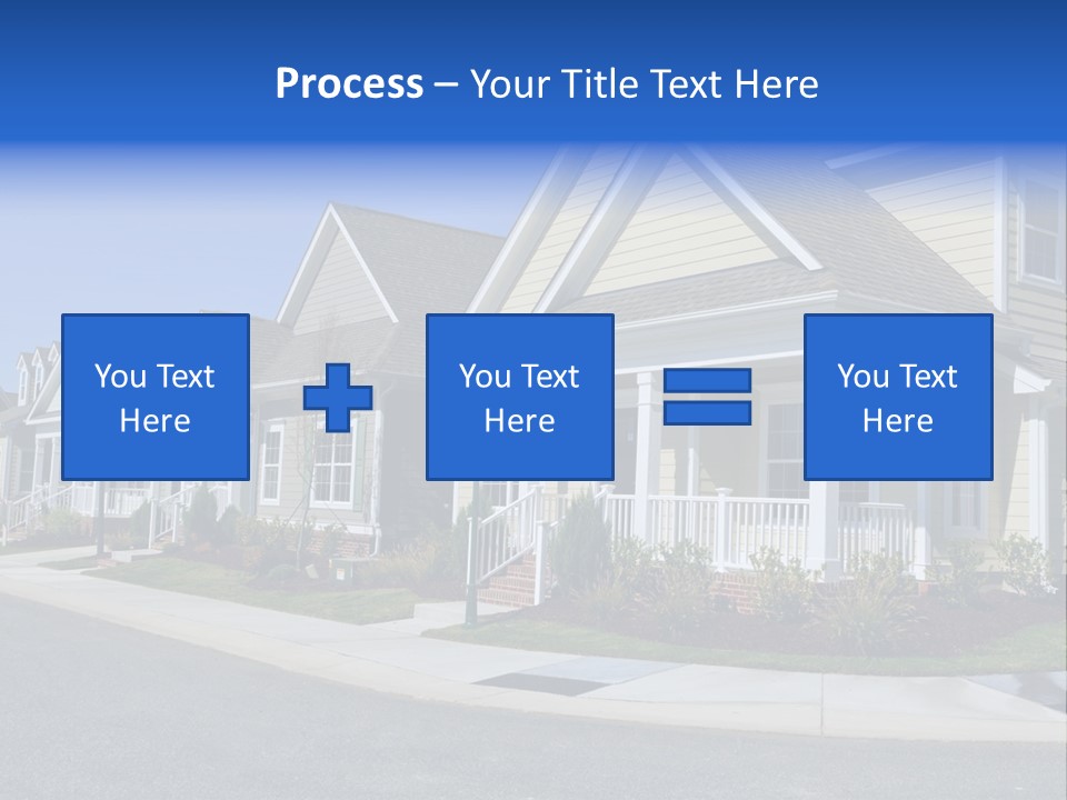 Exterior Suburban Home PowerPoint Template