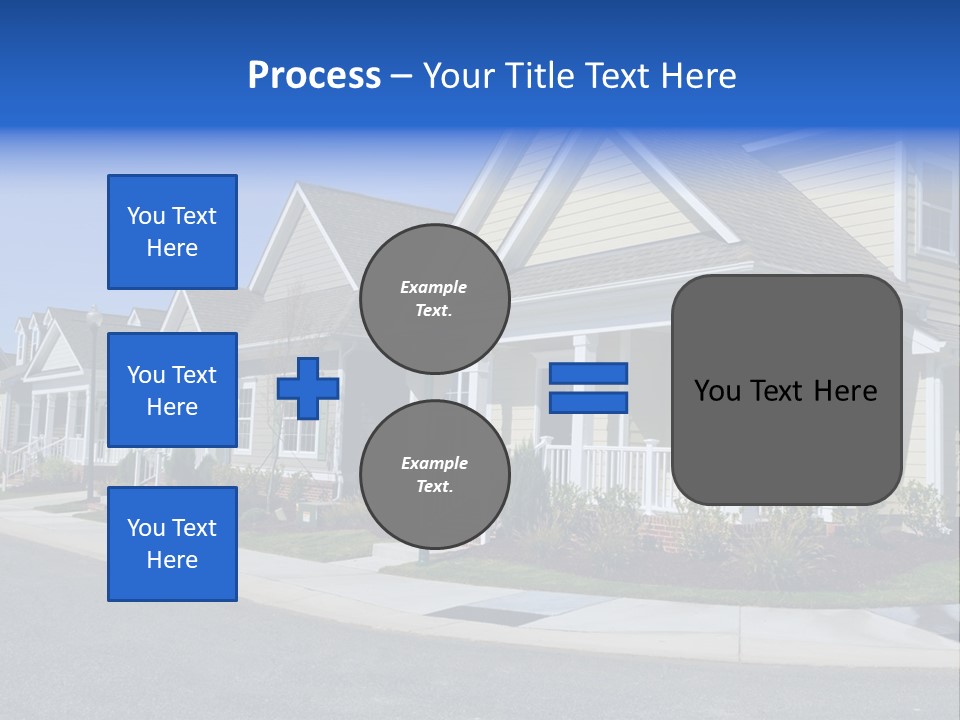 Exterior Suburban Home PowerPoint Template