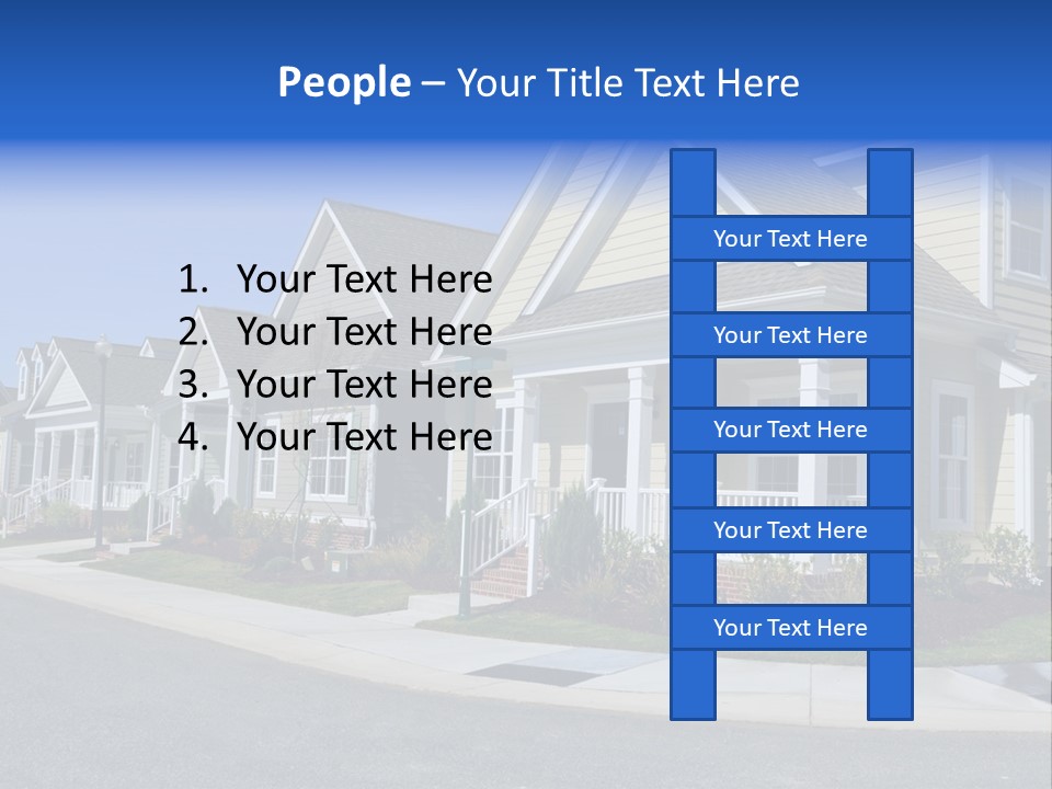 Exterior Suburban Home PowerPoint Template