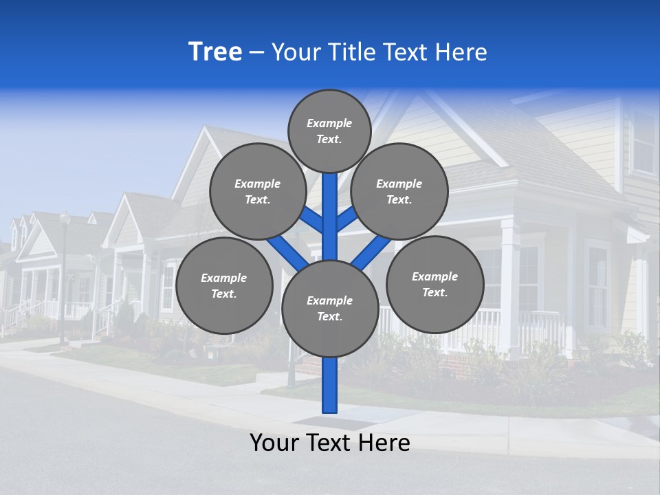Exterior Suburban Home PowerPoint Template