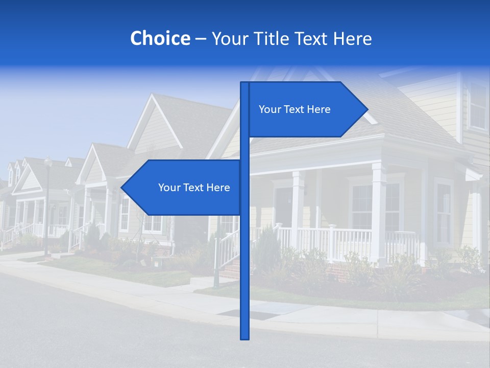 Exterior Suburban Home PowerPoint Template