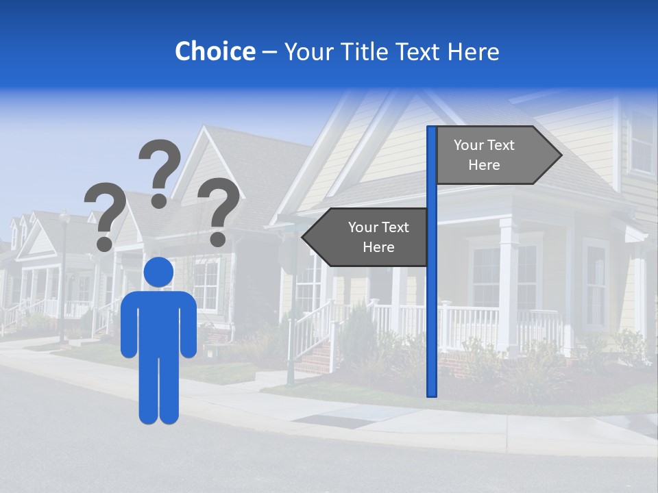 Exterior Suburban Home PowerPoint Template