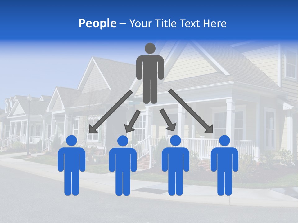 Exterior Suburban Home PowerPoint Template