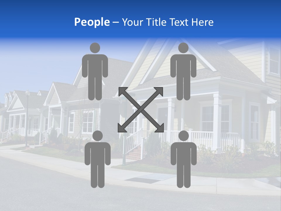 Exterior Suburban Home PowerPoint Template