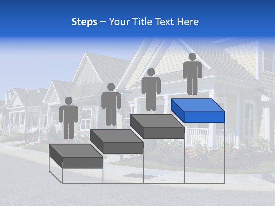 Exterior Suburban Home PowerPoint Template