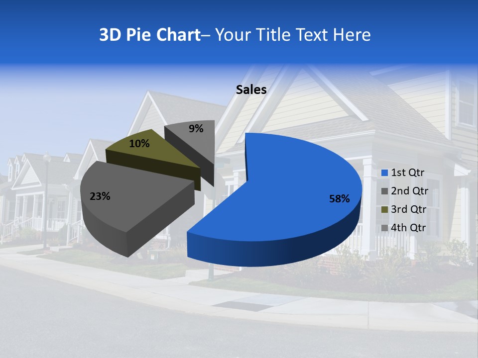 Exterior Suburban Home PowerPoint Template
