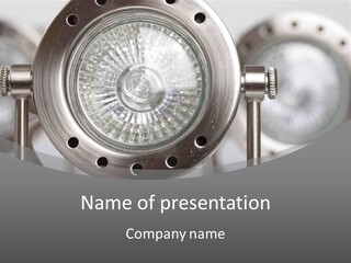 A Close Up Of A Metal Object With A White Background PowerPoint Template