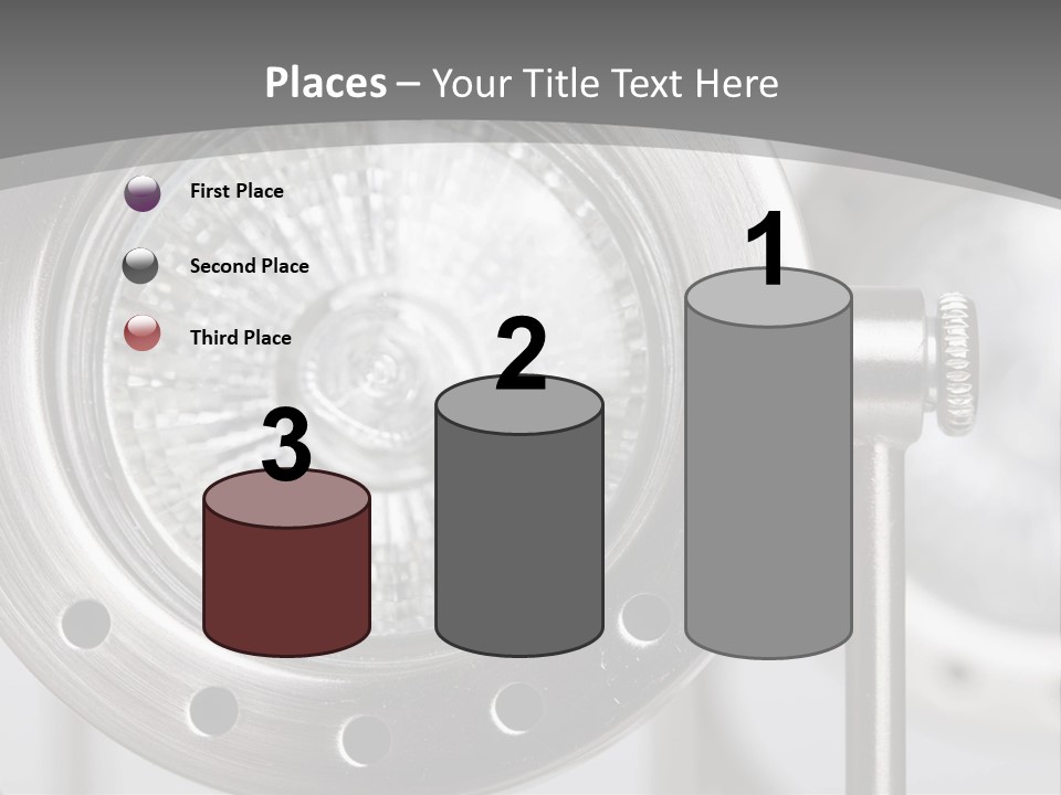 A Close Up Of A Metal Object With A White Background PowerPoint Template