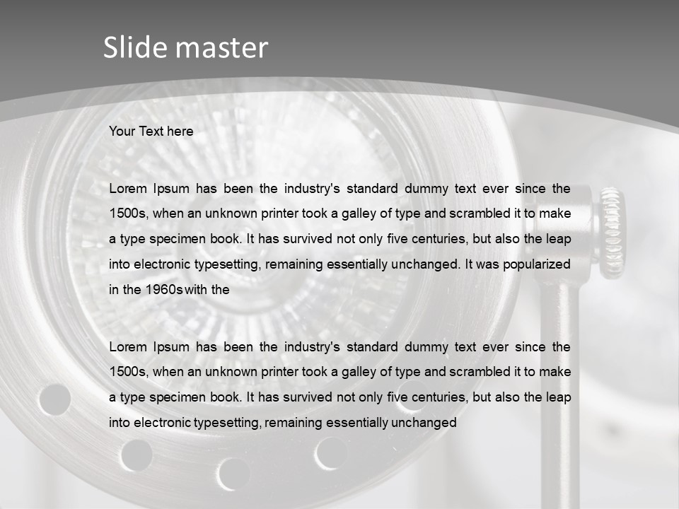 A Close Up Of A Metal Object With A White Background PowerPoint Template