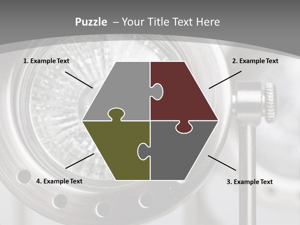 A Close Up Of A Metal Object With A White Background PowerPoint Template