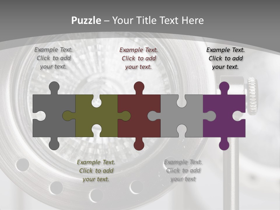 A Close Up Of A Metal Object With A White Background PowerPoint Template