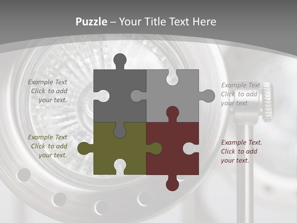 A Close Up Of A Metal Object With A White Background PowerPoint Template