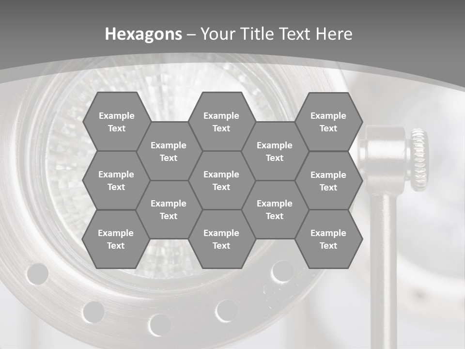 A Close Up Of A Metal Object With A White Background PowerPoint Template