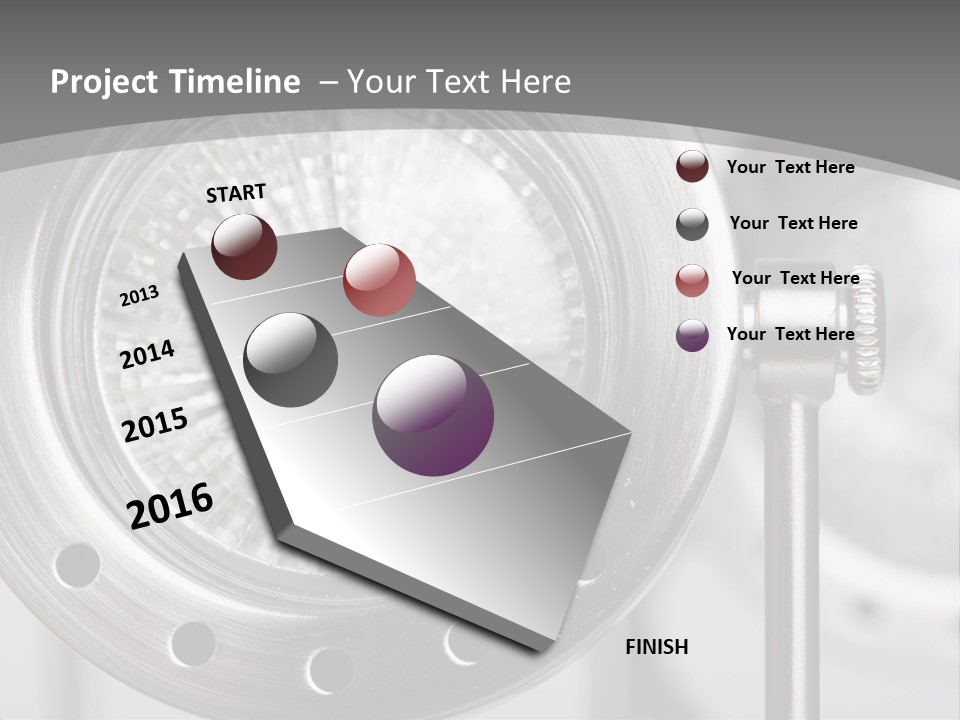 A Close Up Of A Metal Object With A White Background PowerPoint Template