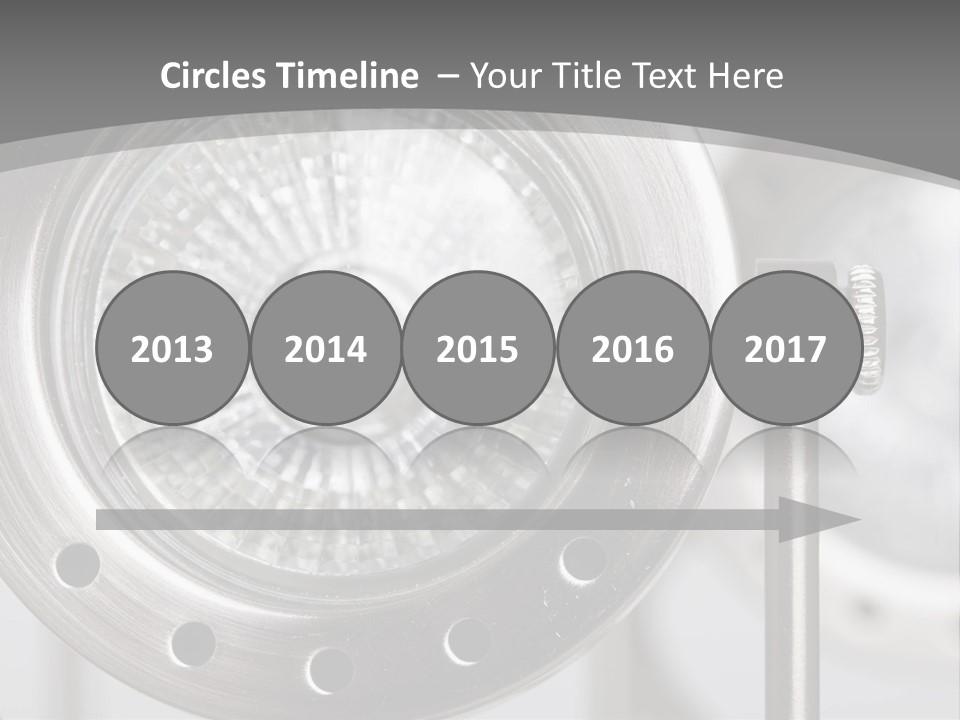 A Close Up Of A Metal Object With A White Background PowerPoint Template