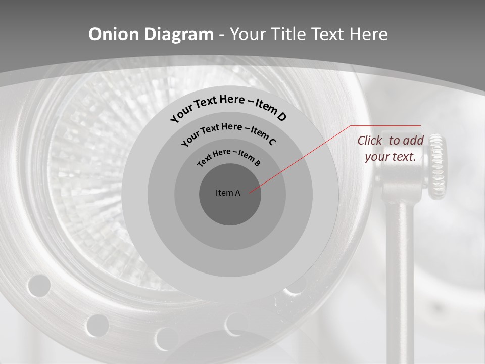 A Close Up Of A Metal Object With A White Background PowerPoint Template