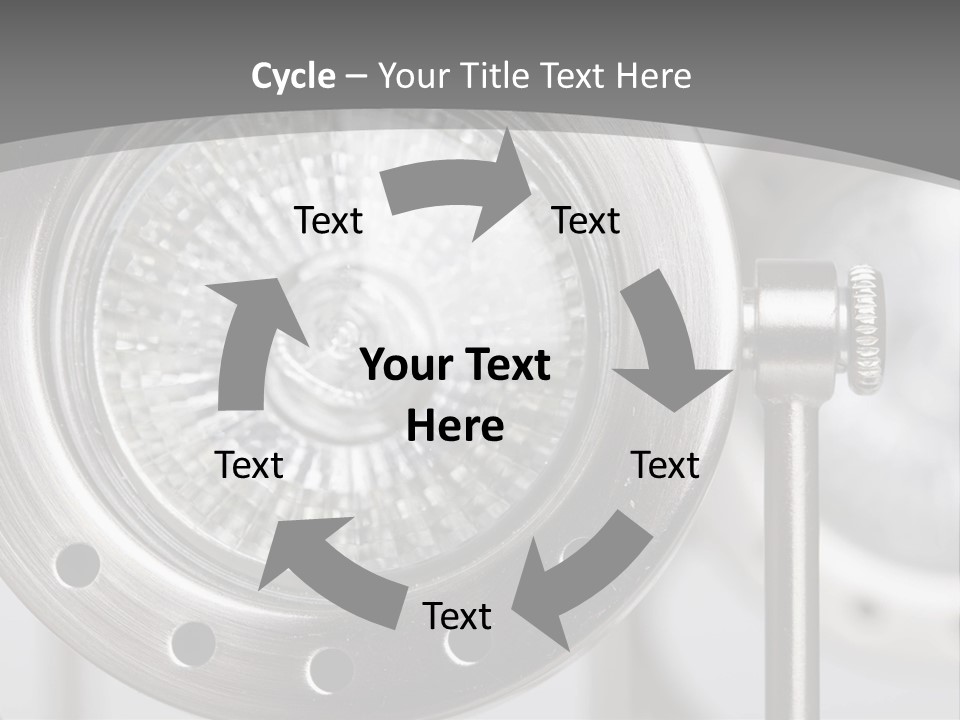 A Close Up Of A Metal Object With A White Background PowerPoint Template