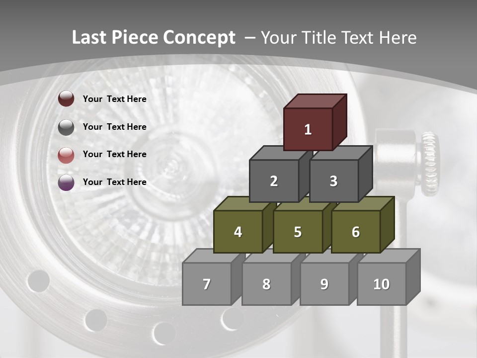 A Close Up Of A Metal Object With A White Background PowerPoint Template