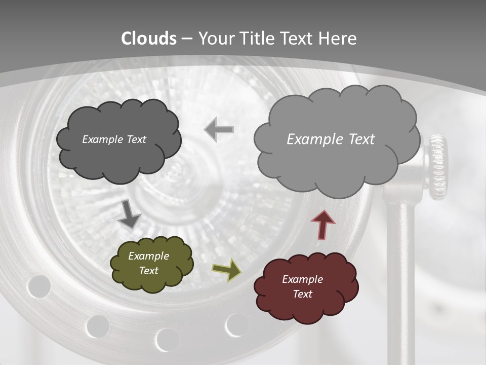 A Close Up Of A Metal Object With A White Background PowerPoint Template