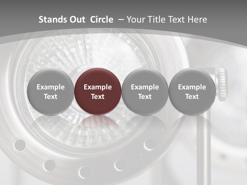 A Close Up Of A Metal Object With A White Background PowerPoint Template