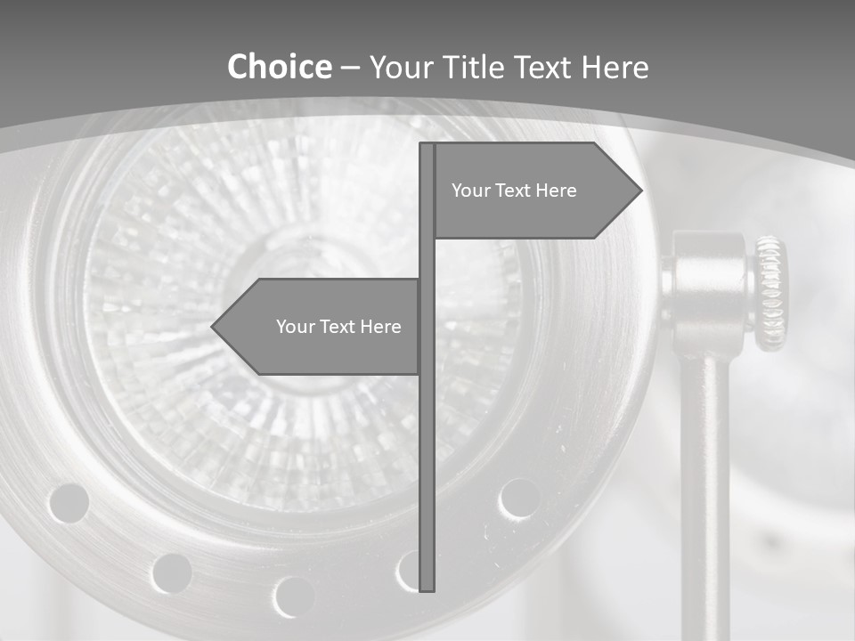 A Close Up Of A Metal Object With A White Background PowerPoint Template