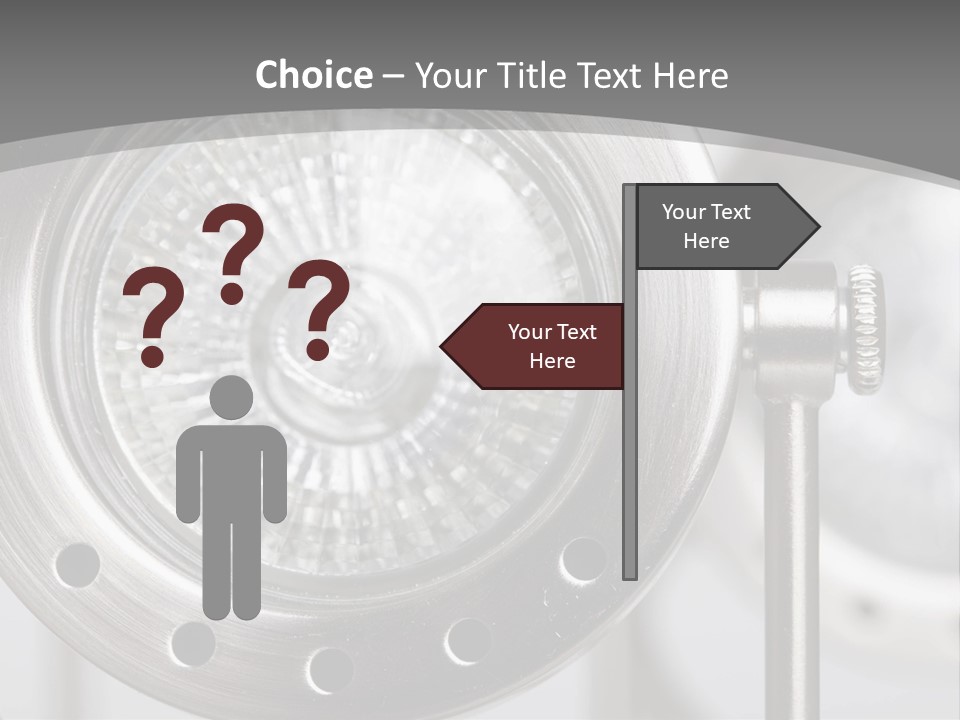 A Close Up Of A Metal Object With A White Background PowerPoint Template