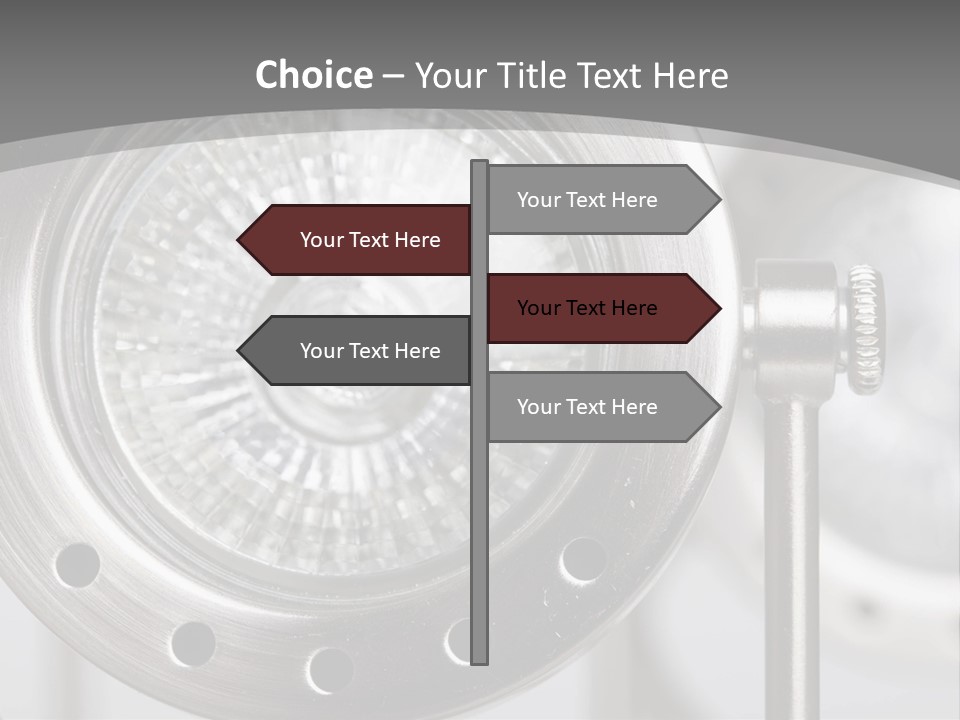 A Close Up Of A Metal Object With A White Background PowerPoint Template