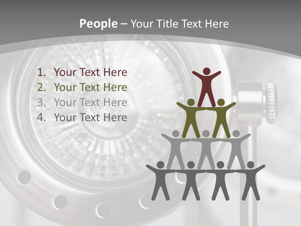 A Close Up Of A Metal Object With A White Background PowerPoint Template