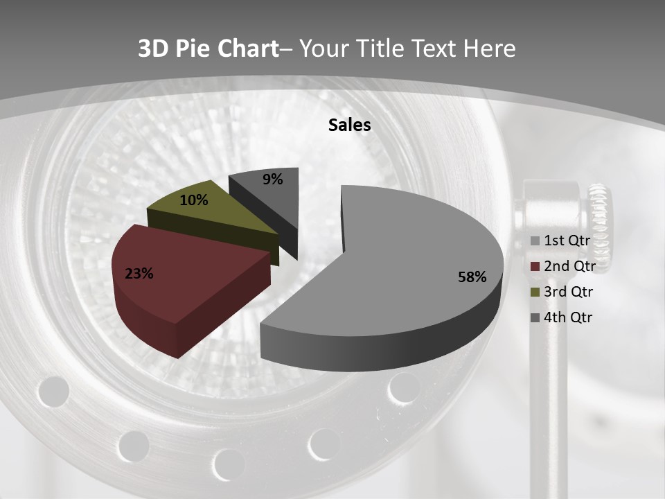 A Close Up Of A Metal Object With A White Background PowerPoint Template