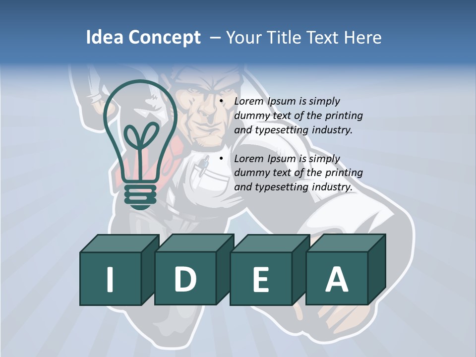 Suit Boss Defender PowerPoint Template