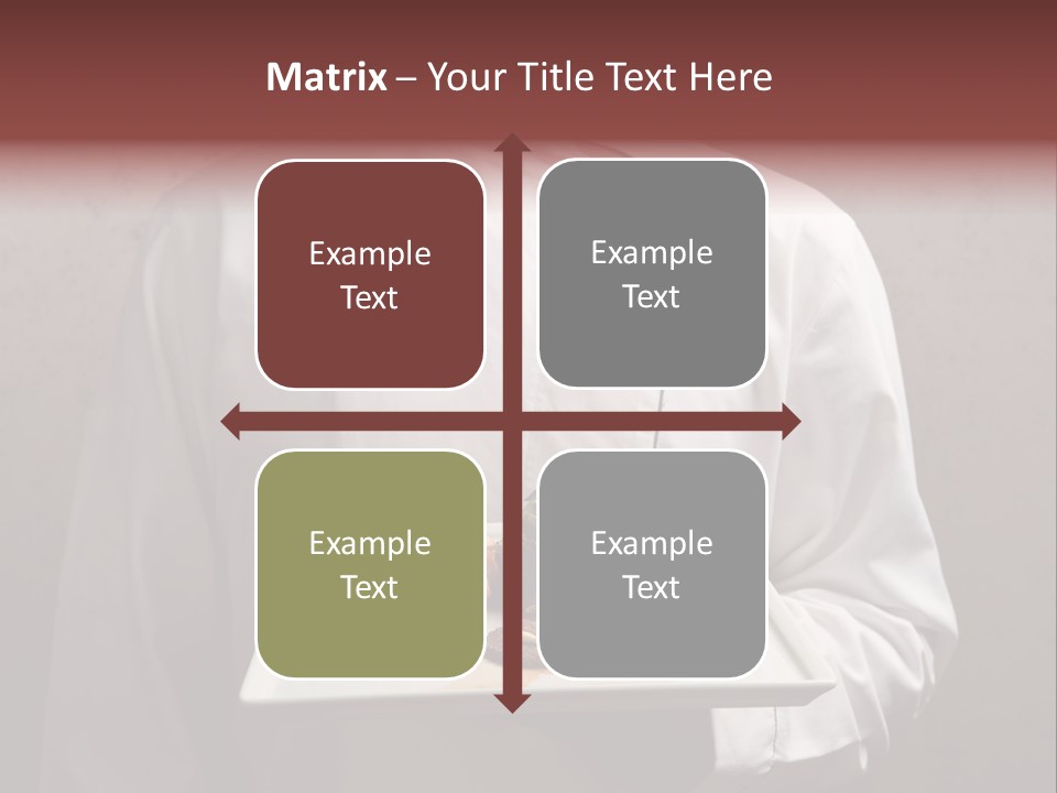 A Man Holding A Plate Of Food With A Name On It PowerPoint Template