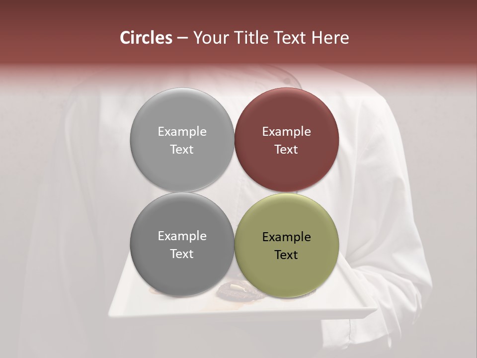 A Man Holding A Plate Of Food With A Name On It PowerPoint Template