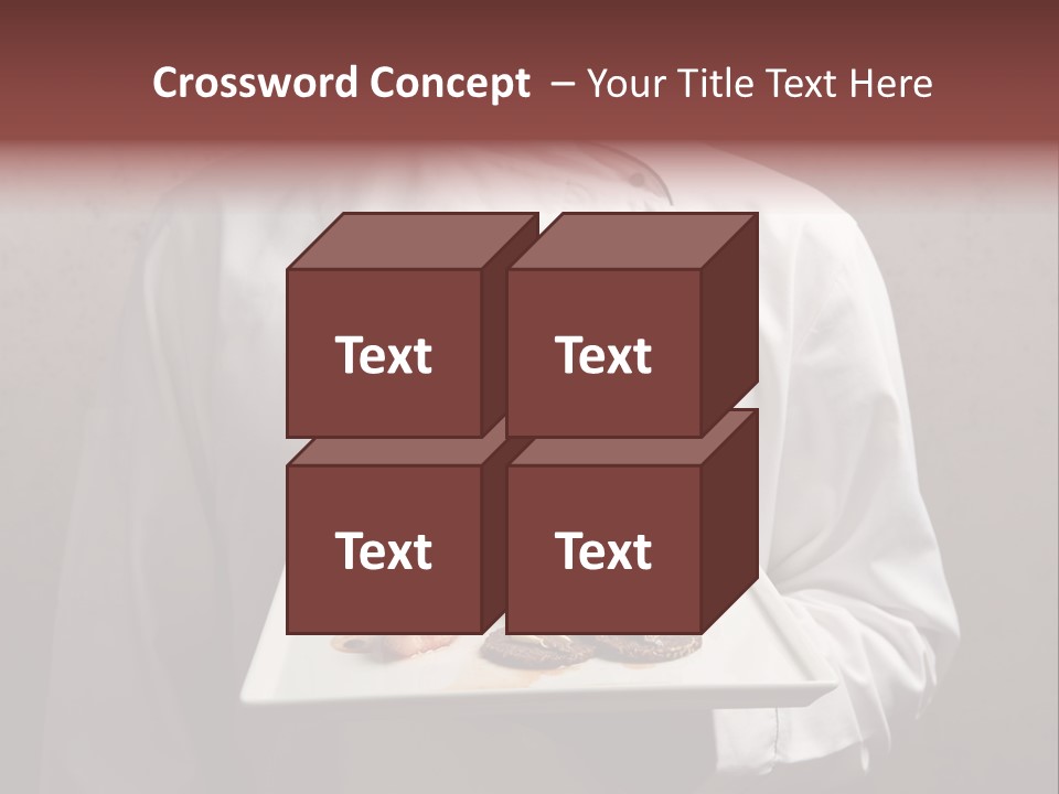 A Man Holding A Plate Of Food With A Name On It PowerPoint Template