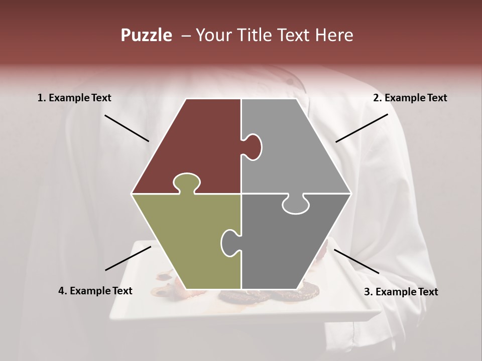 A Man Holding A Plate Of Food With A Name On It PowerPoint Template
