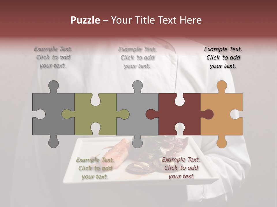 A Man Holding A Plate Of Food With A Name On It PowerPoint Template