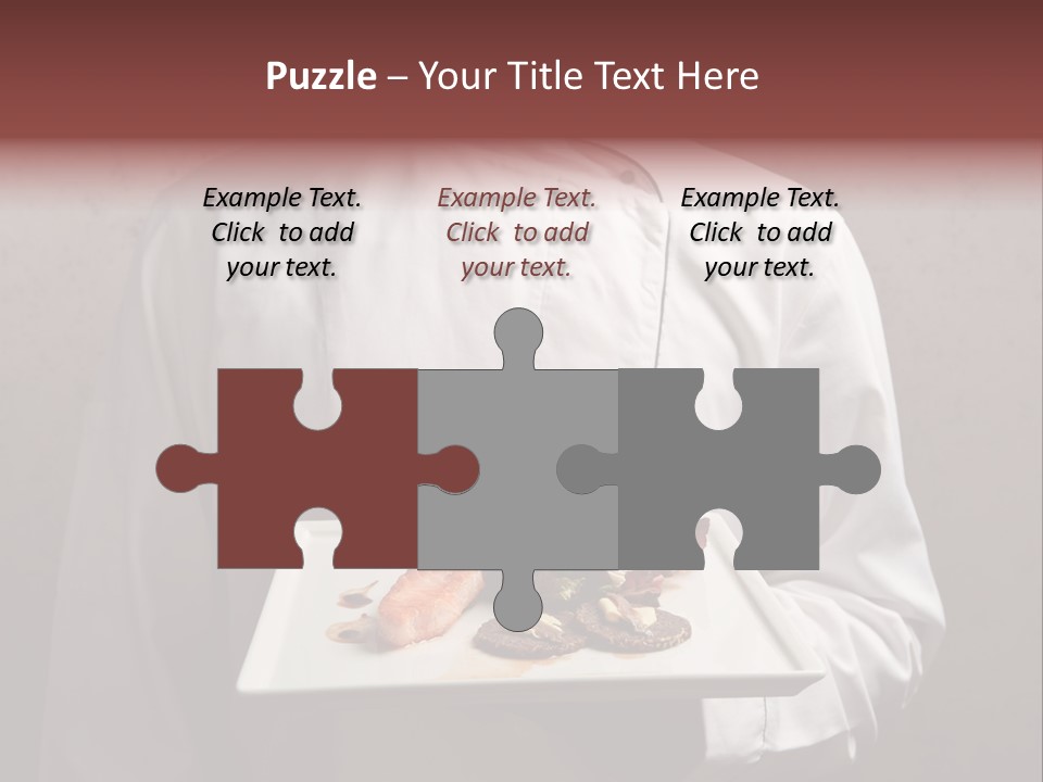 A Man Holding A Plate Of Food With A Name On It PowerPoint Template