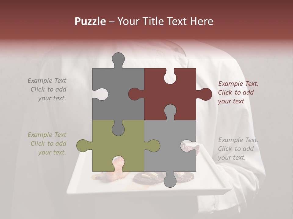 A Man Holding A Plate Of Food With A Name On It PowerPoint Template