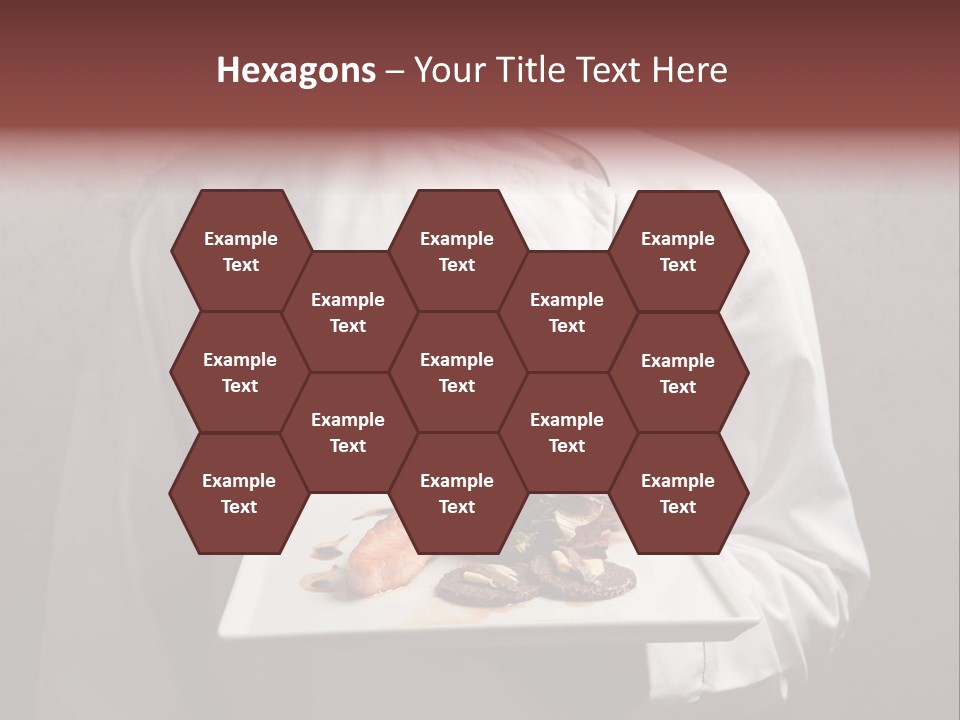 A Man Holding A Plate Of Food With A Name On It PowerPoint Template