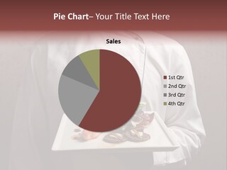 A Man Holding A Plate Of Food With A Name On It PowerPoint Template