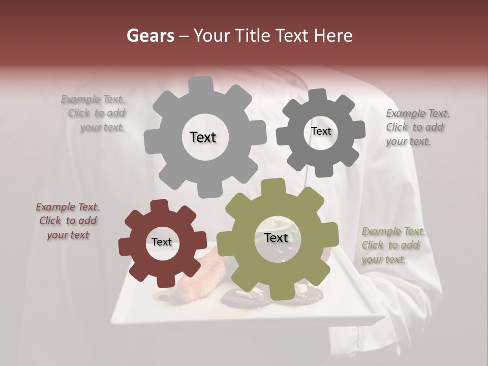 A Man Holding A Plate Of Food With A Name On It PowerPoint Template