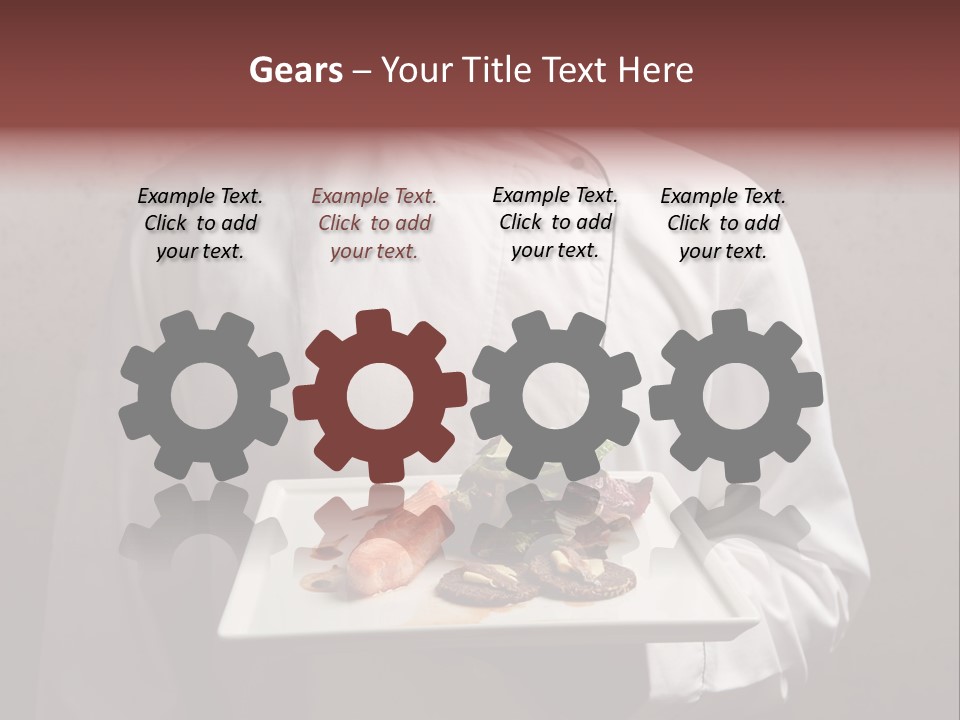 A Man Holding A Plate Of Food With A Name On It PowerPoint Template