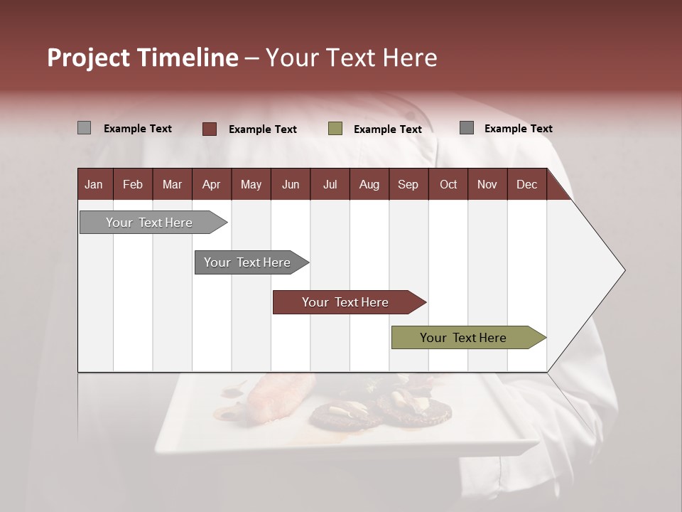 A Man Holding A Plate Of Food With A Name On It PowerPoint Template