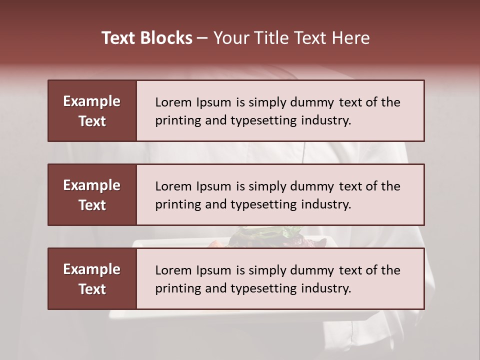 A Man Holding A Plate Of Food With A Name On It PowerPoint Template