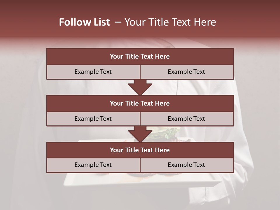 A Man Holding A Plate Of Food With A Name On It PowerPoint Template