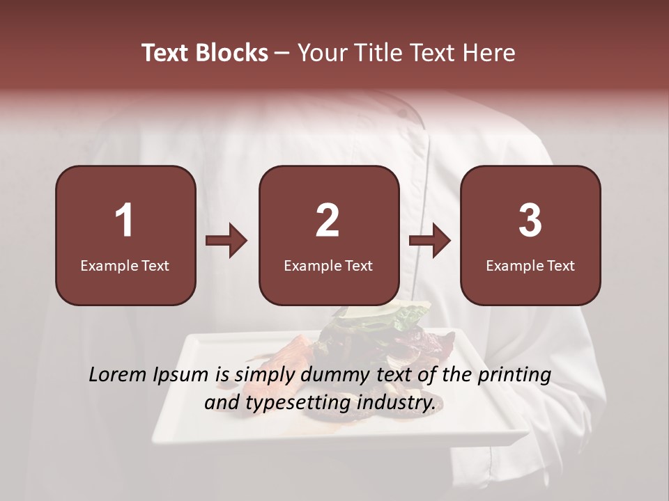 A Man Holding A Plate Of Food With A Name On It PowerPoint Template