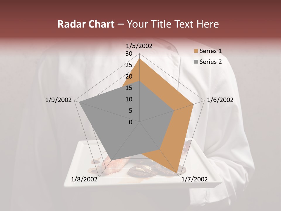 A Man Holding A Plate Of Food With A Name On It PowerPoint Template