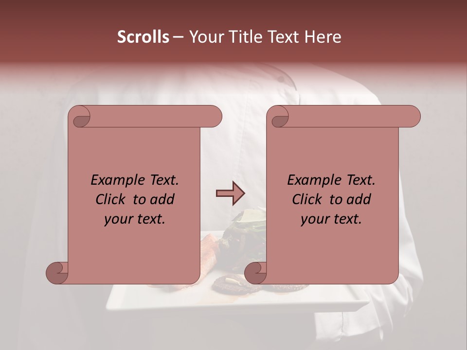 A Man Holding A Plate Of Food With A Name On It PowerPoint Template