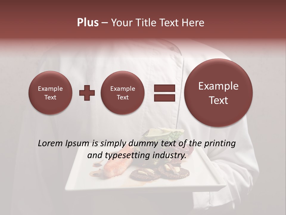 A Man Holding A Plate Of Food With A Name On It PowerPoint Template
